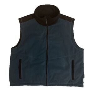 Cabelas Outdoor Gear Vest Fleece Blue Sleeveless Full Zip Wind Shear Men's 2XL